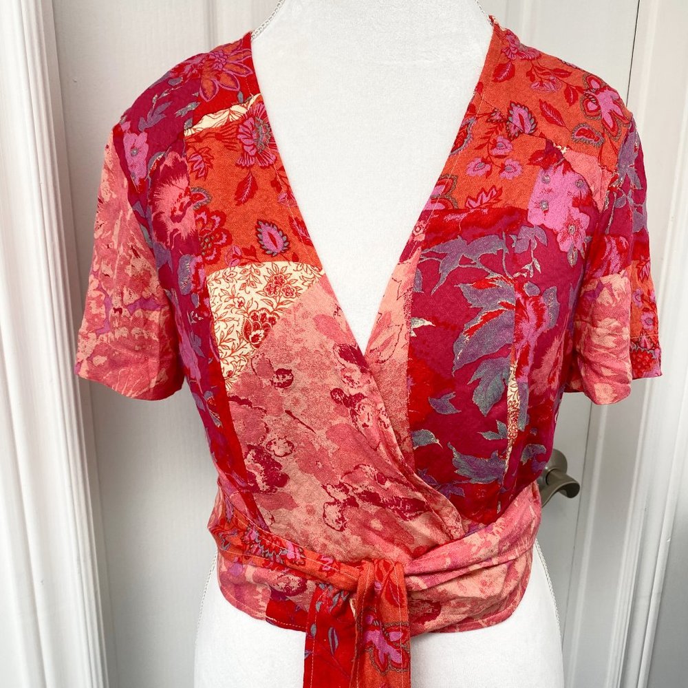 Free People - Ashley Summer Wrap Crop Top in Fun Combo - Picture 9 of 16